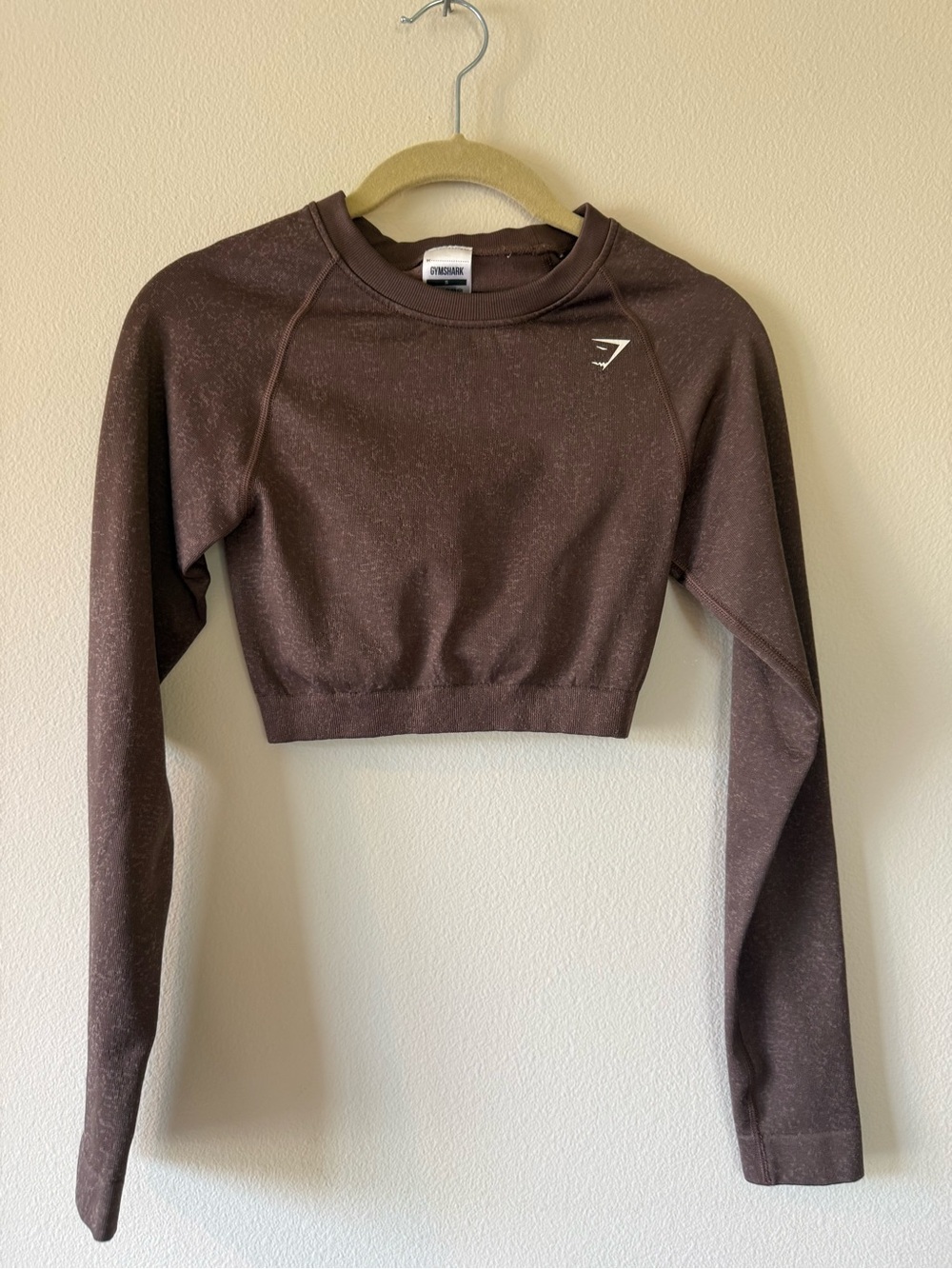 Gymshark Brown Cropped Long-Sleeve Top